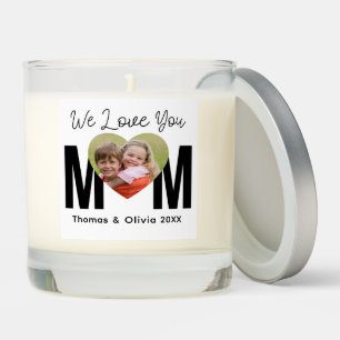 Personalized Photo Mom Candle We Love You Gift
