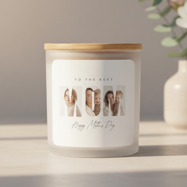 Personalized Photo MOM | Custom Mother’s Day  Square Sticker (Creator Uploaded)