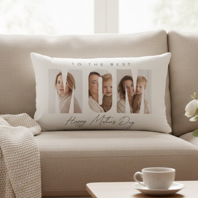 Personalized Photo MOM Mother’s Day Lumbar Pillow (Creator Uploaded)