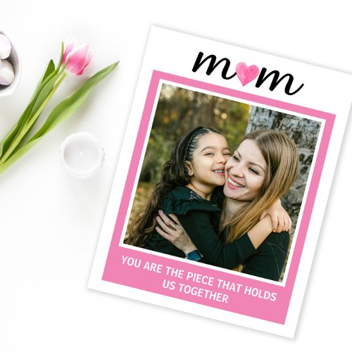 Personalized Photo Mom You Holds Us Together Quote Jigsaw Puzzle