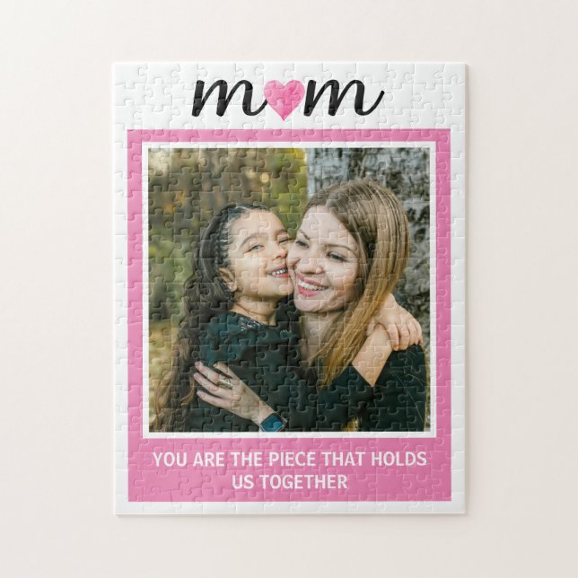 Personalized Photo Mom You Holds Us Together Quote Jigsaw Puzzle (Vertical)