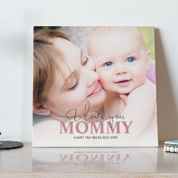 Personalized Photo Mommy Faux Canvas Print