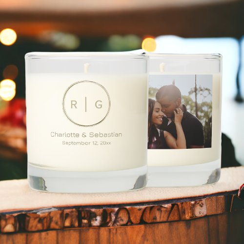 Personalized Photo Monogram and Name Scented Candle