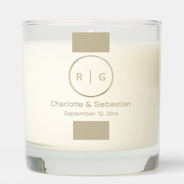Personalized Photo Monogram and Name Scented Candle (Front)