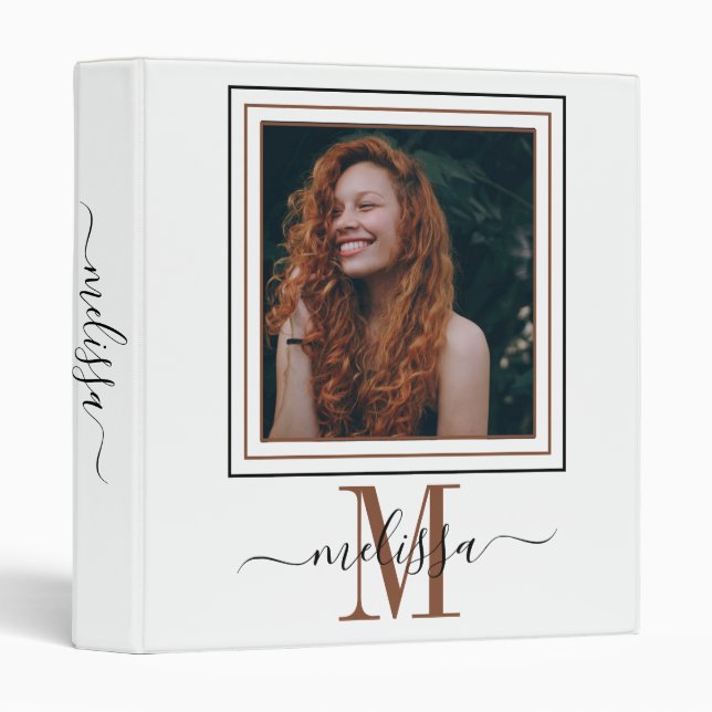 Personalized Photo Monogram Binder (Front/Spine)