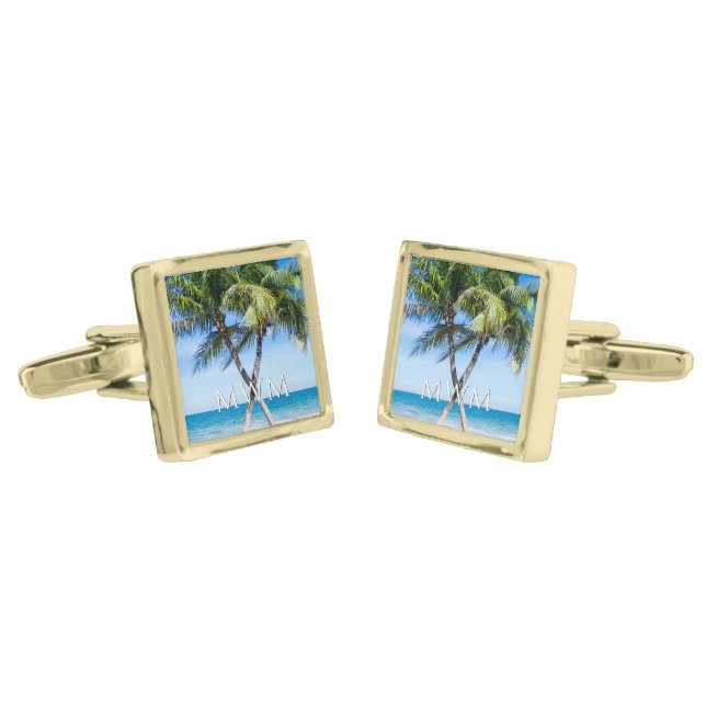 Personalized Photo Monogram Cufflinks (Angled)