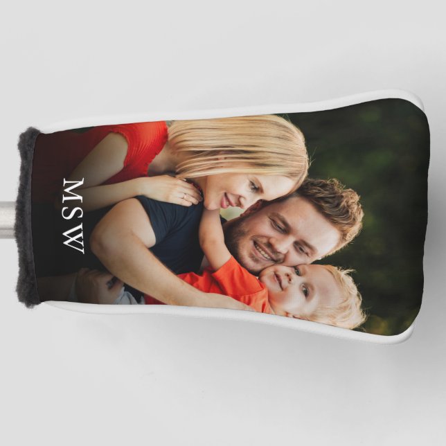 Personalized Photo Monogram Golf Head Cover (Front)