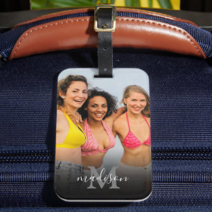 Personalized Photo Monogram Name Bag Luggage Tag