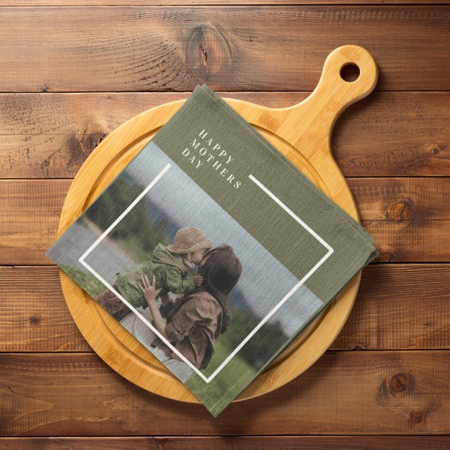 Personalized Photo Mothers Day Gift Kitchen Towel (Creator Uploaded)