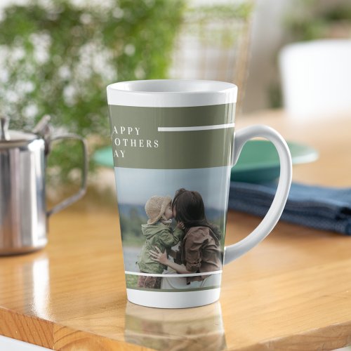 Personalized Photo Mothers Day Gift Latte Mug