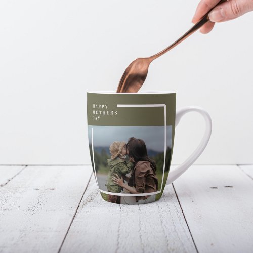 Personalized Photo Mothers Day Gift Latte Mug