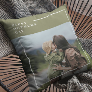 Personalized Photo Mothers Day Gift Outdoor Pillow