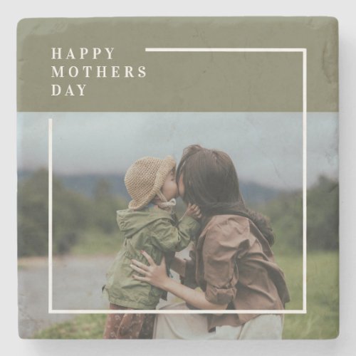 Personalized Photo Mothers Day Gift Stone Coaster