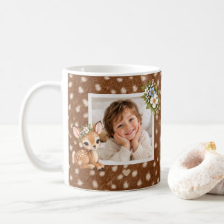 Personalized Photo Mug | Custom Name & Deer Design
