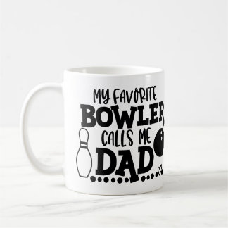 Personalized Photo My Favorite Bowler Calls Me Dad Coffee Mug
