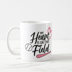 Personalized Photo "My Heart is on that Field" Mug