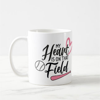 Personalized Photo "My Heart is on that Field" Mug