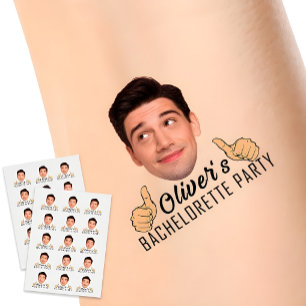 Personalized Photo & Name Bachelorette Party Temporary Tattoos