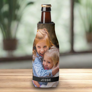 Personalized Photo & Name Beer Bottle Cooler