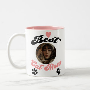 Personalized Photo & Name Coffee Mug For Cat Mom