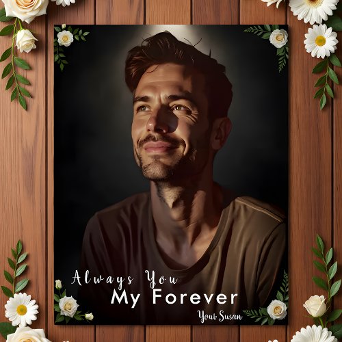Personalized Photo & Name | Custom Gift for Him Poster