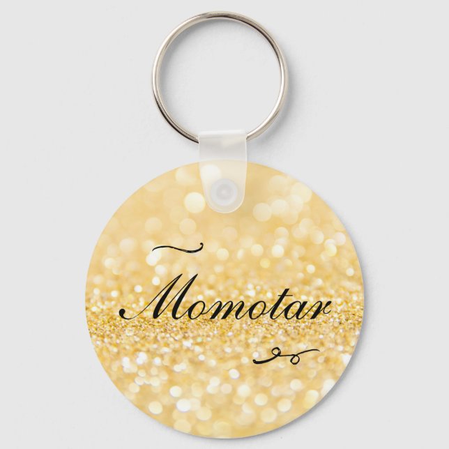 Personalized Photo & Name Golden style Keychain (Front)