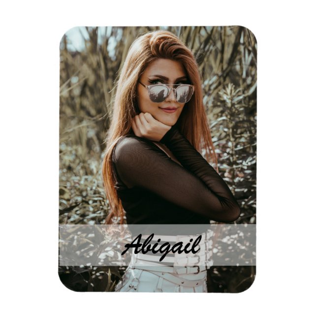 Personalized Photo & Name Magnet (Vertical)