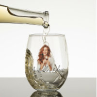 Personalized Photo Name Monogram Gift  Stemless Wine Glass