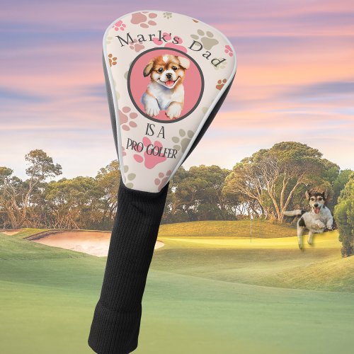 Personalized photo  name of pet  golf head cover