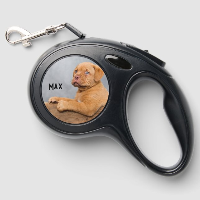 Personalized Photo/Name Pet Dog Retractable Pet Leash (Front)
