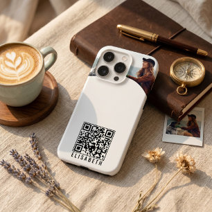 Personalized Photo, Name & QR Code Phone Case