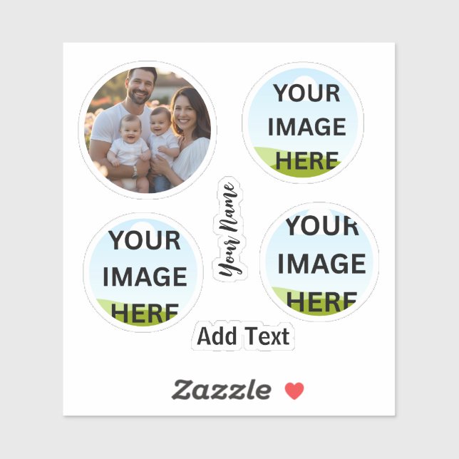 Personalized Photo & Name Sticker (Sheet)