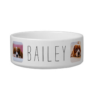 Personalized Photo Name Template Simple Pet Bowl