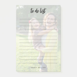 Personalized Photo & Name To Do List Post-It Notes