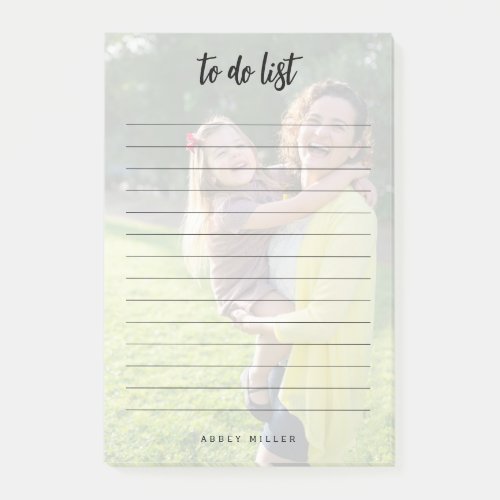 Personalized Photo  Name To Do List Post_It Notes