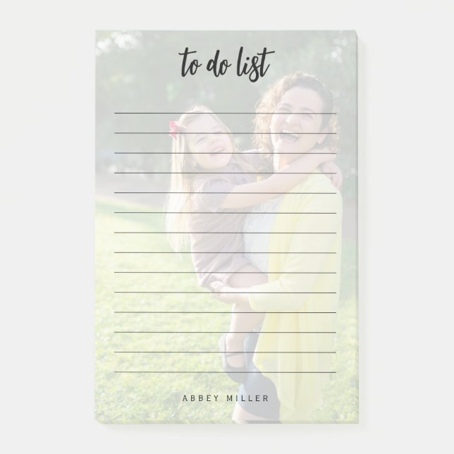 Personalized Photo & Name To Do List Post-It Notes (Front)