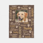 Personalized Photo Names | Brown Dog Blanket