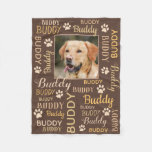 Personalized Photo Names | Brown Dog Blanket at Zazzle