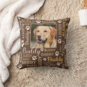 Personalized Photo Names | Brown Dog Pillow (Blanket)