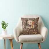 Personalized Photo Names | Brown Dog Pillow (Chair)