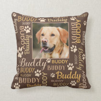 Personalized Photo Names | Brown Dog Pillow Personalized Photo Names | Brown Dog Pillow