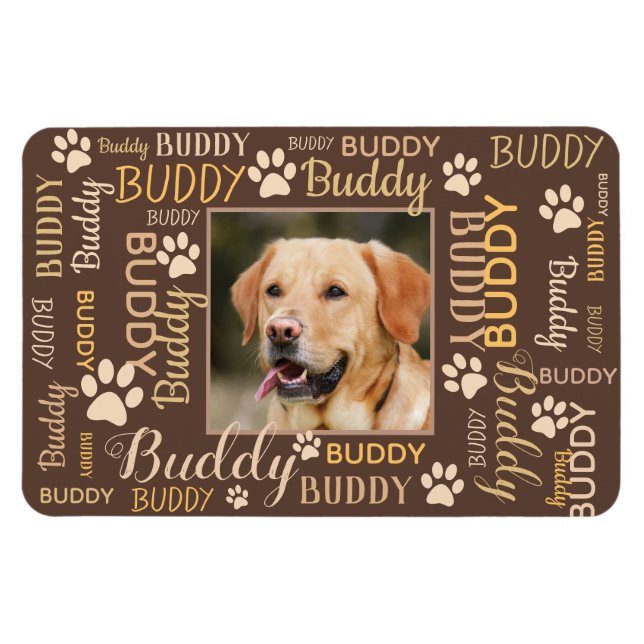Personalized Photo Names | Dog Magnet (Horizontal)