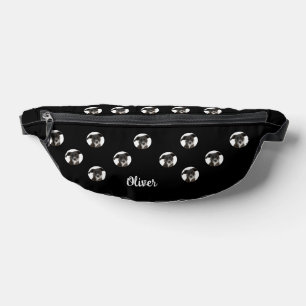 Personalized Photo Names Dog Photo Black Fanny Pack