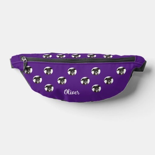 Personalized Photo Names Dog Photo Pattern Fanny Pack