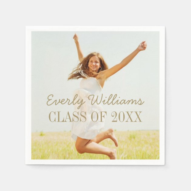 Personalized Photo Napkins | Class Of 2018