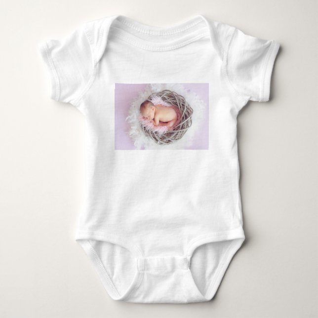 Personalized Photo New Baby Gift Baby Shower  Baby Bodysuit (Front)