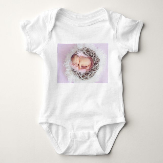 Personalized Photo New Baby Gift Baby Shower  Bodysuit (Front)
