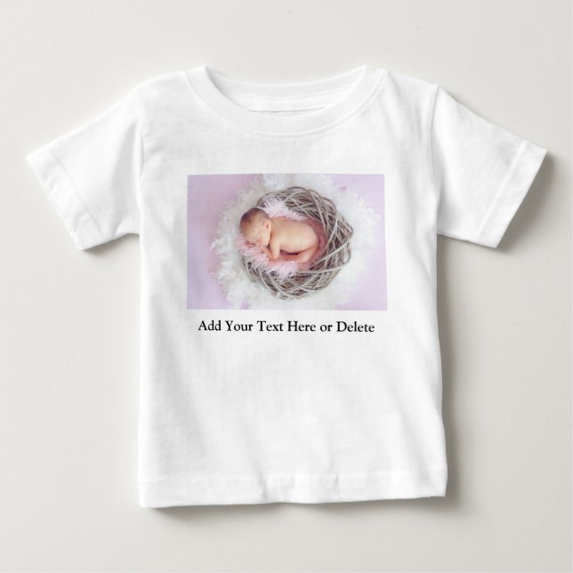 Personalized Photo New Baby Gift Baby Shower   T-Shirt (Front)