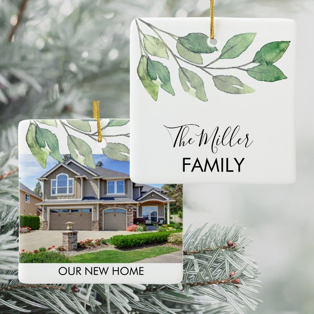 Personalized Photo New Home Ceramic Ornament (Creator Uploaded)
