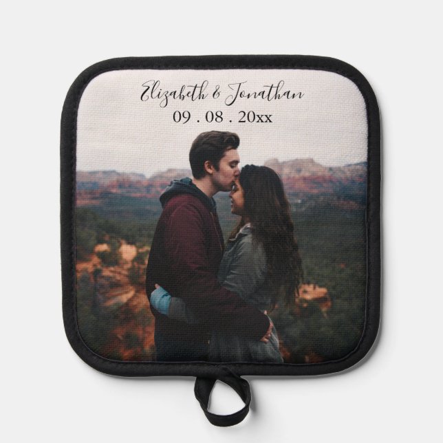Personalized Photo Newlywed Pot Holder (Front)